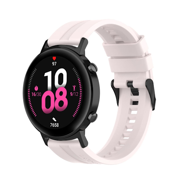 Til Huawei Watch GT 2 42mm Rem med Sort Spænde Quicksand Pink