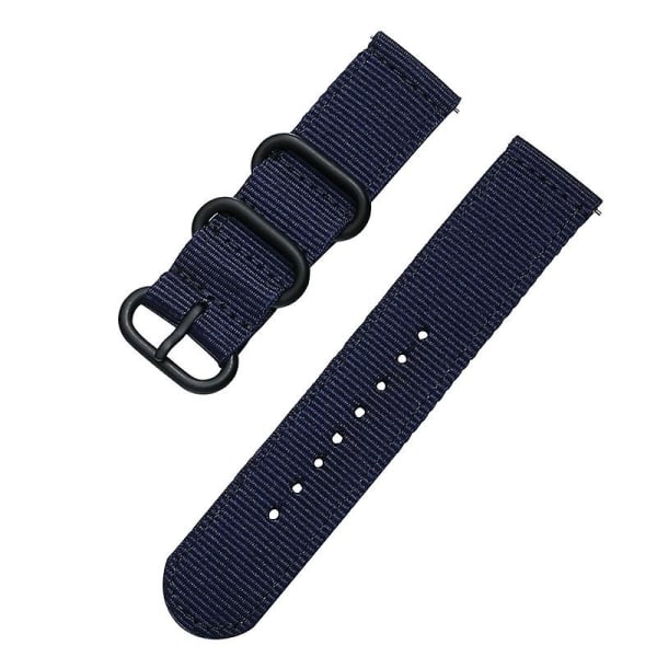 20 mm 22 mm reim for Samsung Watch Galaxy 4/3/46 mm/active 2/gear S3/amazfit Nylon klokkerem Armbånd Huawei Gt/2/2e/3/pro Band 20mm dark  blue