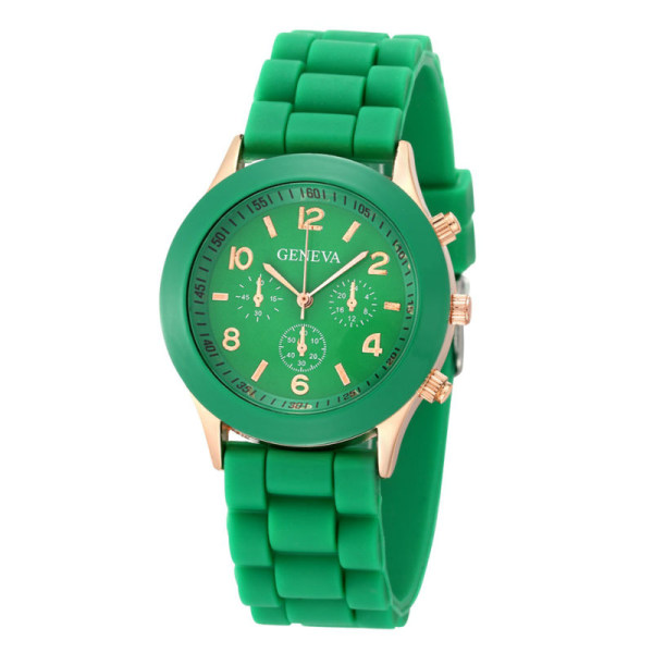 Dameure 2021 Nyt mode luksusmærke Dameur Silikoneremme Quartz Armbåndsur dark green