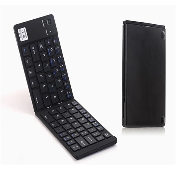 Sammenleggbart tastatur BT66, trådløst Bluetooth 66 taster, støtter Android / iOS (svart)
