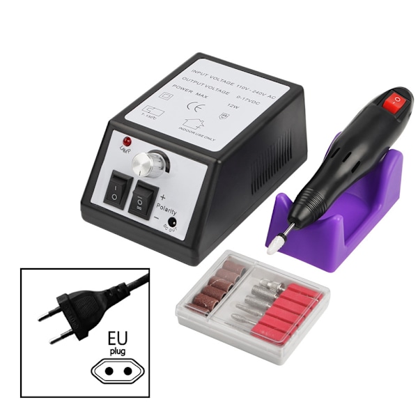 Elektrisk Neglepolerings Pen Negle Slibemaskine 0-20000Rpm Polering Og Fjernelse Af Neglelak Maskine black