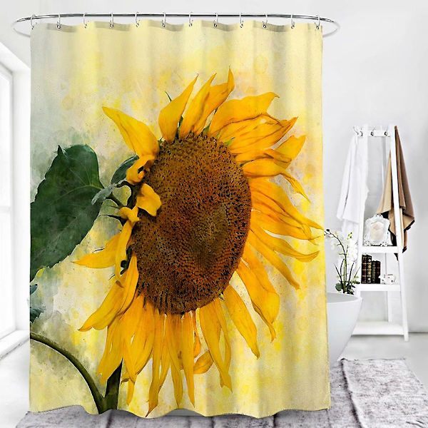3d digitalt tryck polyester vattentät duschdraperi för badrum (stil 5)