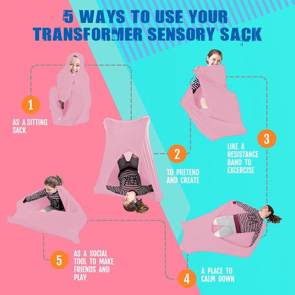 Sokker - Sensorisk Stretch Body For å Lindre Stress, Størrelse M (Rosa)