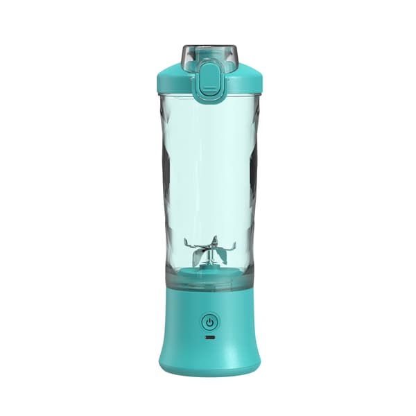 Juicer 600 ml, blender diamantformad juicekopp med 6 blad (Tiffany Blue)