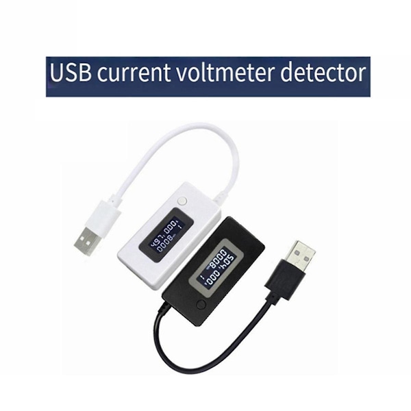 DC 4-30V LCD USB-detektor Voltmeter Ammeter Mobil strömladdare Kapacitet testare Meter Spänning Ström Meter B