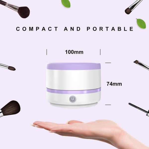 Elektrisk makeupbørsterenser, USB Auto Spinner Rens (Blå)