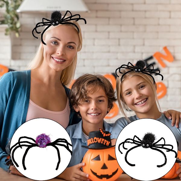Halloween-hämähäkkipinnit 2 kpl, violetti