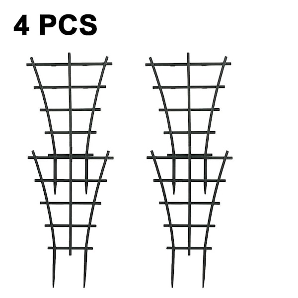 Krukväxtstöd, Spaljé för Inomhusväxter, Mini Växtstöd DIY Trädgårdsväxtstöd, överlappningsbar, Klätterspaljé Blomstöd för Krukväxter 4pcs