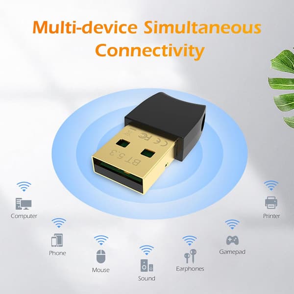 Bluetooth 5.3 USB-sovitin, Plug & Play Mini Dongle -lähetin