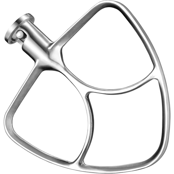 Flatblandare i rostfritt stål för KitchenAid Mixer - Passar 4,5-5 QT Skålar