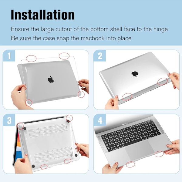 Etui til MacBook Pro 14 tommer A2198/A3434, Snap On Hard Shell (Sort) Black