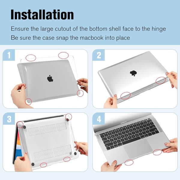 Etui til MacBook Pro 14 tommer A2992/A3185/A3112/A3401, Snap On Hard Shell (svart) Black