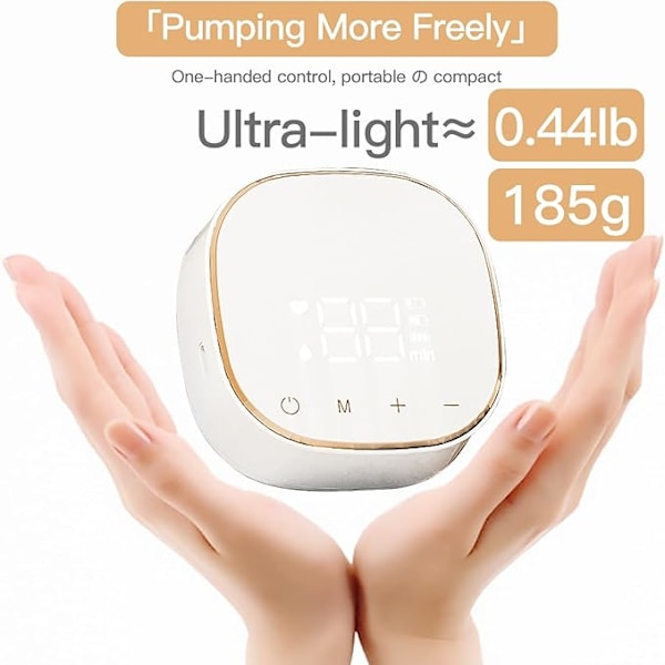 Käyttökelpoiset sähköiset rintapumppaimet, handsfree-rintapumppu, BPA-vapaa, 3 tilaa, vaaleanpunainen