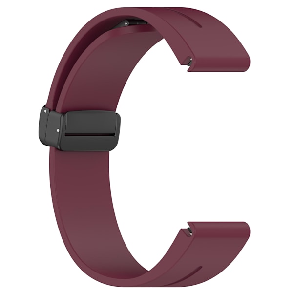 20 mm:n magneettinen silikoniranneke Samsung Galaxy Watch 6/6 Classic/5/4/huawei Watch Gt 3 42 mm:lle, rannekkeen musta solki Wine Red