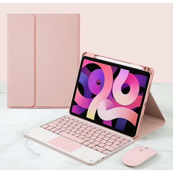 Trådlöst case med styrplatta Pennhållare för Ipad Pink Air 3 10.5 10.2