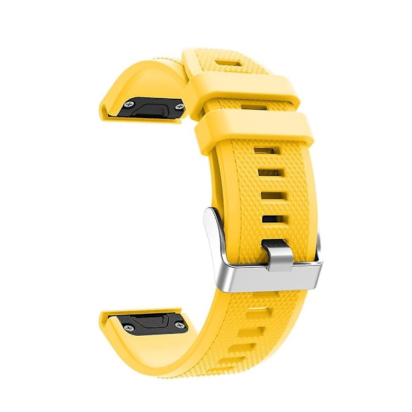 For Garmin Fenix 5 Silikonurrem (Hvit) For Garmin Fenix 5 Yellow