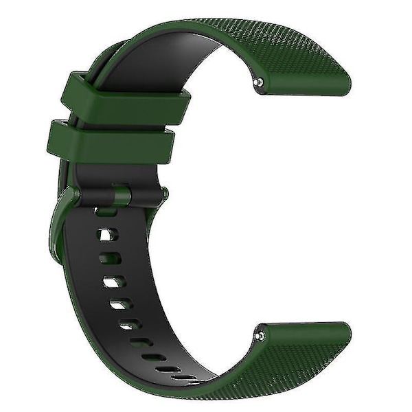 Urrem til Garmin Vivoactive 4/Garmin Forerunner 255 urrem Gittertekstur Udskiftningsur Army Green Black G Garmin Forerunner 255