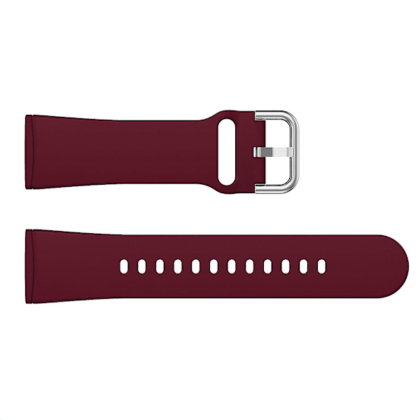 Til Fitbit Versa 3 silikone urrem Wine Red