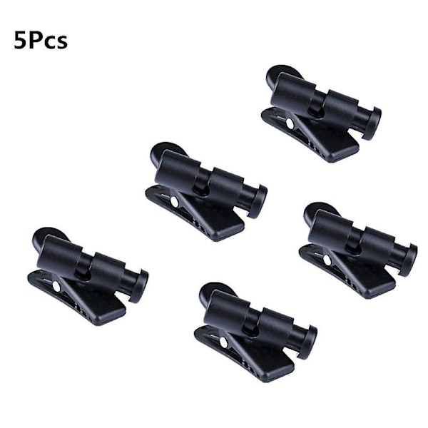 5 stk. Kabelklemme Ledningsholder Headset Kraveclips Roterende Klemmer Hovedtelefon Kabelclips