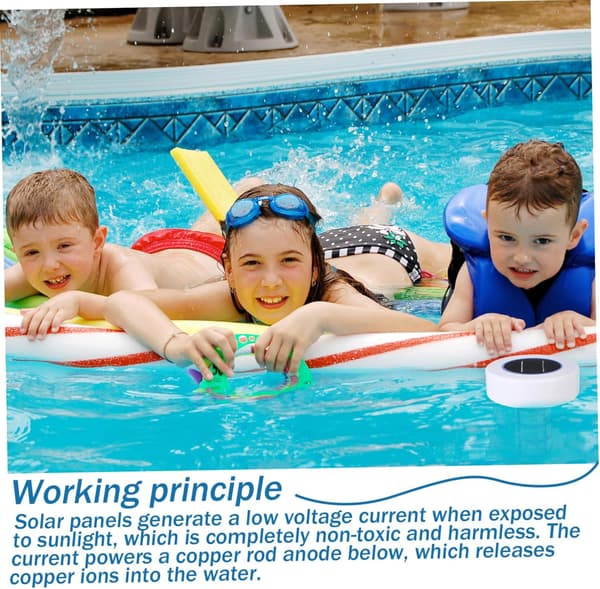 Solar Pool Ionizer Pool Med Borste, Minskar Flytande Klor