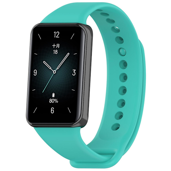 For Honor Band 9 Watch Band Soft TPU Justerbar Wrist Strap - Mørkegrønn Teal Green