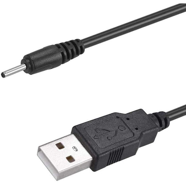 USB til DC 2,0 mm kabel, øretelefoner USB DC opladeradapter Two Pack