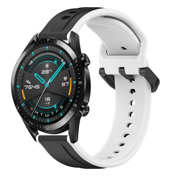 Konvex Loop Silikonrem för Huawei Watch GT2 42mm Black White