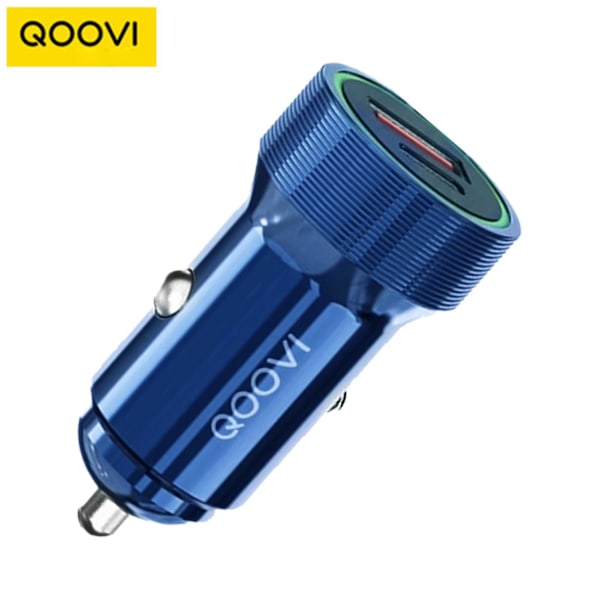 Qoovi Cmc-235 Dual Output Hurtiglading Pd 20w Qc3.0 Usb Type-c Biltelefon C
