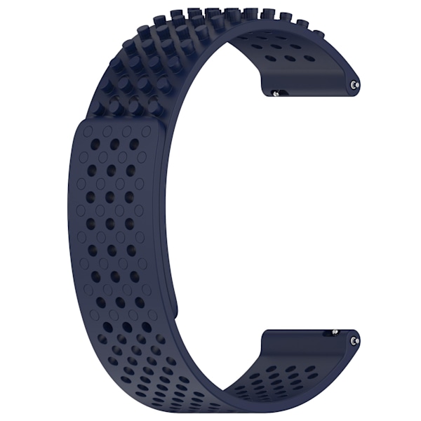 Silikone urrem 20mm åndbar urrem til Garmin Vivoactive 5/garminactive 5/venu Sq 2 Midnight Blue