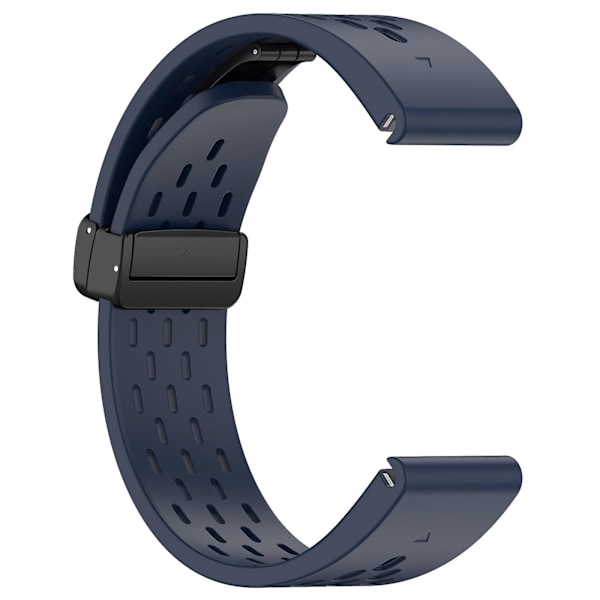 KLB-DDGJ-001 For Garmin Fenix 7 / 7 Pro QuickFit 22mm Silikonarmbånd med magnetisk foldespenne Midnight Blue