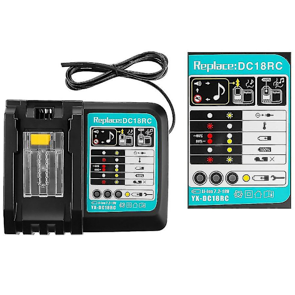 Batterioplader Til Makita 14.4v 18v Batteri Bl1830 Bl1430 Dc18rc Dc18ra Eu Stik 3a 1a Oplader 3A charger