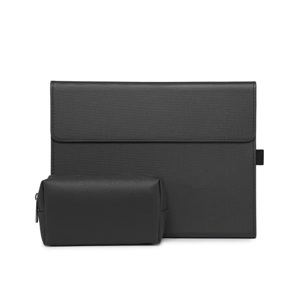 Etui til Microsoft Surface Pro 9/10/11, justerbar synsvinkel, med taske (tekstureret sort)