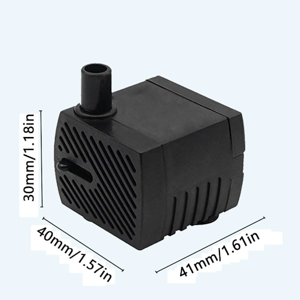 Mini Vesipumppu 12 Ledillä Ja Imu Kupilla 350L/H 5W 220V