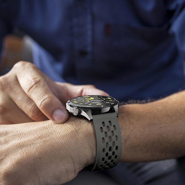 Garmin vivoactive 5 / Venu 2 Plus silikonklockarmband 20 mm ihålig justerbar rem Dark Grey