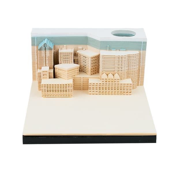 Notesblok - City Night Sticky 3D Memo Pad Med Lys