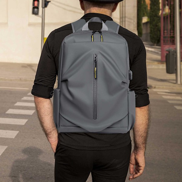 Kannettava tietokoneen reppu Unisex-matkalaukku Business-tietokoneen reput Laukku College-koululaisen kirjakassi, Rentouttava vaelluspäiväreppu Dark Gray