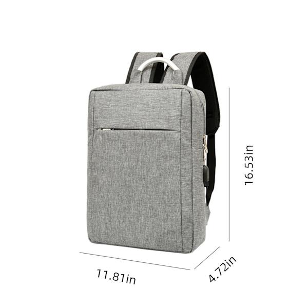 Rejsetaske til bærbar computer, Business Slim Durable Laptops Rygsæk med USB-opladningsport, Vandtæt taske gaver 16 tommer bærbar computer