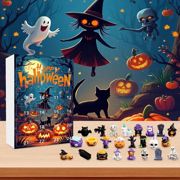 Julekalender Halloween Spøgelse Græskar, 24 dages nedtælling 2
