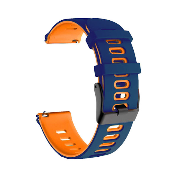 22Mm To-Farvet Silikon Urrem Til Huawei Watch Gt 3 46Mm Blue Orange
