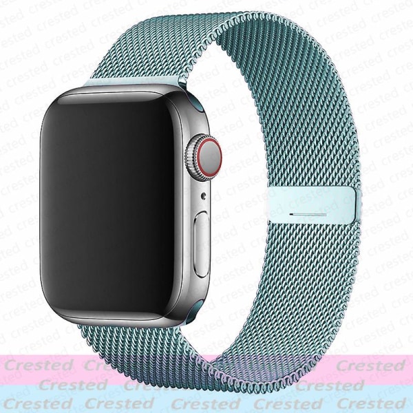 Milanese løkkestropp For Apple Watch Ultra Band 44mm 40mm 45mm 41mm 49mm 42mm 38mm 44 Mm Correa-armbånd Iwatch Series 3 6 Se 7 8 42mm 44mm 45mm 49mm Tourquise