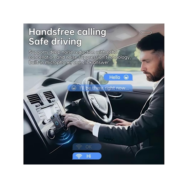 Bluetooth 5.4 Lähetin-Vastaanotinadapteri Lentokonekuulokkeille, Langaton Bluetooth 3,5 mm Aux Audiolähetin/Vastaanotin
