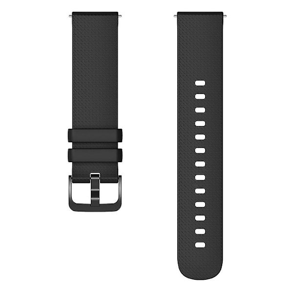 18mm ruudullinen silikonihihna Garmin Venu 3s / Forerunner 265s -kellolle Black
