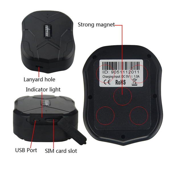 Gps Tracker Tk905 til vandtæt bil Real-time Tracking System Magnet