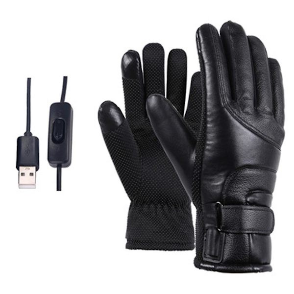 Motorcykel Eluppvärmda Handskar Pekskärm Vinter Varm Vattentät Vindtät A-USB Constant temperature