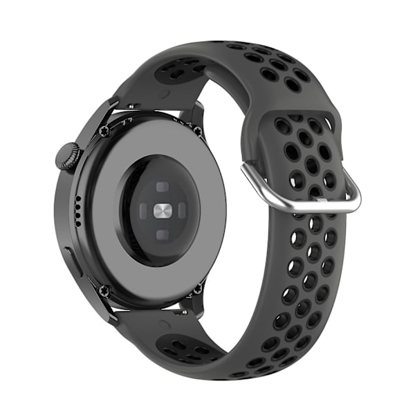 Dubbelfärgat metallspänne justerbart silikonklockarmband 22 mm för Huawei Watch 3/Watch 3 Pro Multicolor B