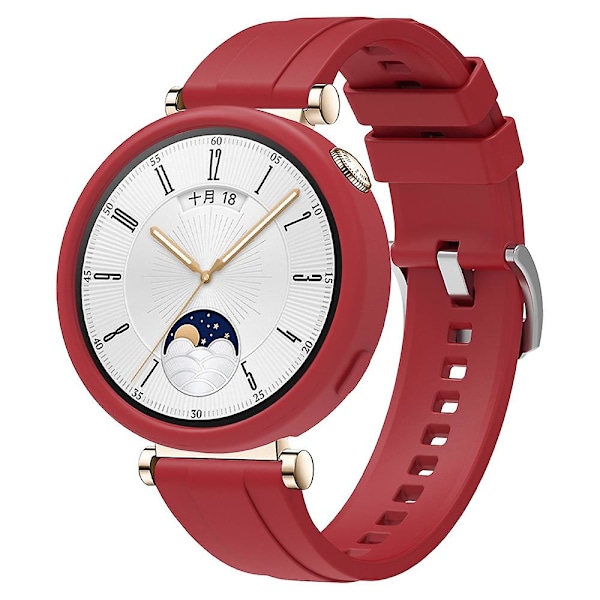 Huawei Watch GT 4 41mm -pehmeä silikoniranneke, vaihdettava ranneke, lisävaruste - oranssi Red