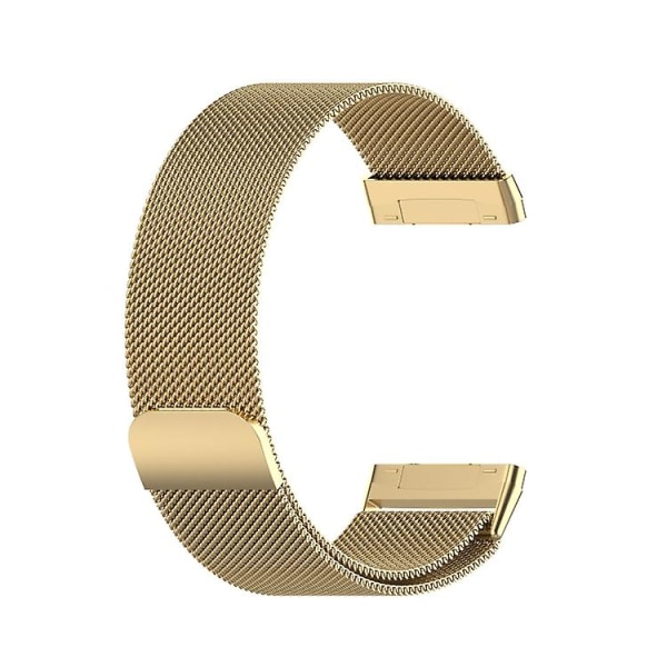 För Fitbit Versa 4 Milanese Magnetic Metal Weave Watchband OLS Gold