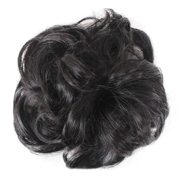Let at bære Stilfulde hår Scrunchies Naturligt rodet krøllet bolle hår Extension-niubi 17