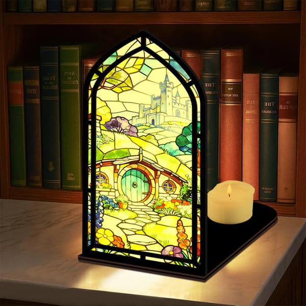 Fantasy bokkrok for bokelskere, med stearinlyslampe Castle 2