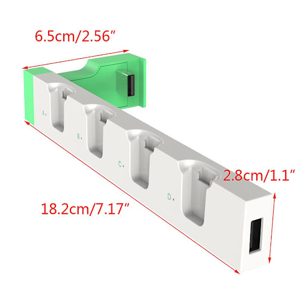 Opladningsstation til Switch 4 i 1 Controller Oplader Konsol Oplader Dock